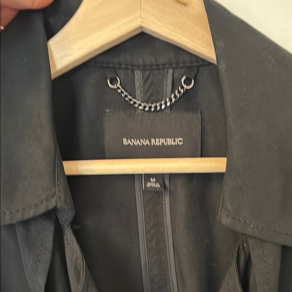 Women's Black Trench Coat - Picture 3 of 5